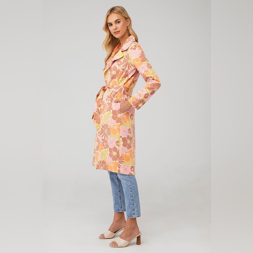 Show Me Your Mumu‎ Nancy Trench Coat Retro Garden Size XS